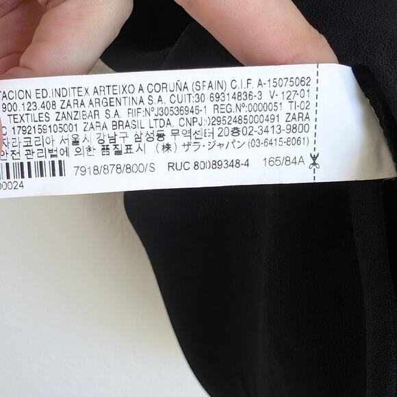 Zara Black Sleeveless Strappy Sheath Slit Mini Dress, size S - Picture 8 of 9